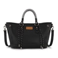 thumbnail image 4 of Wrangler Tote Bags for Women Medium Satchel Purse with Designer Braided Rope Top Handle, 4 of 7