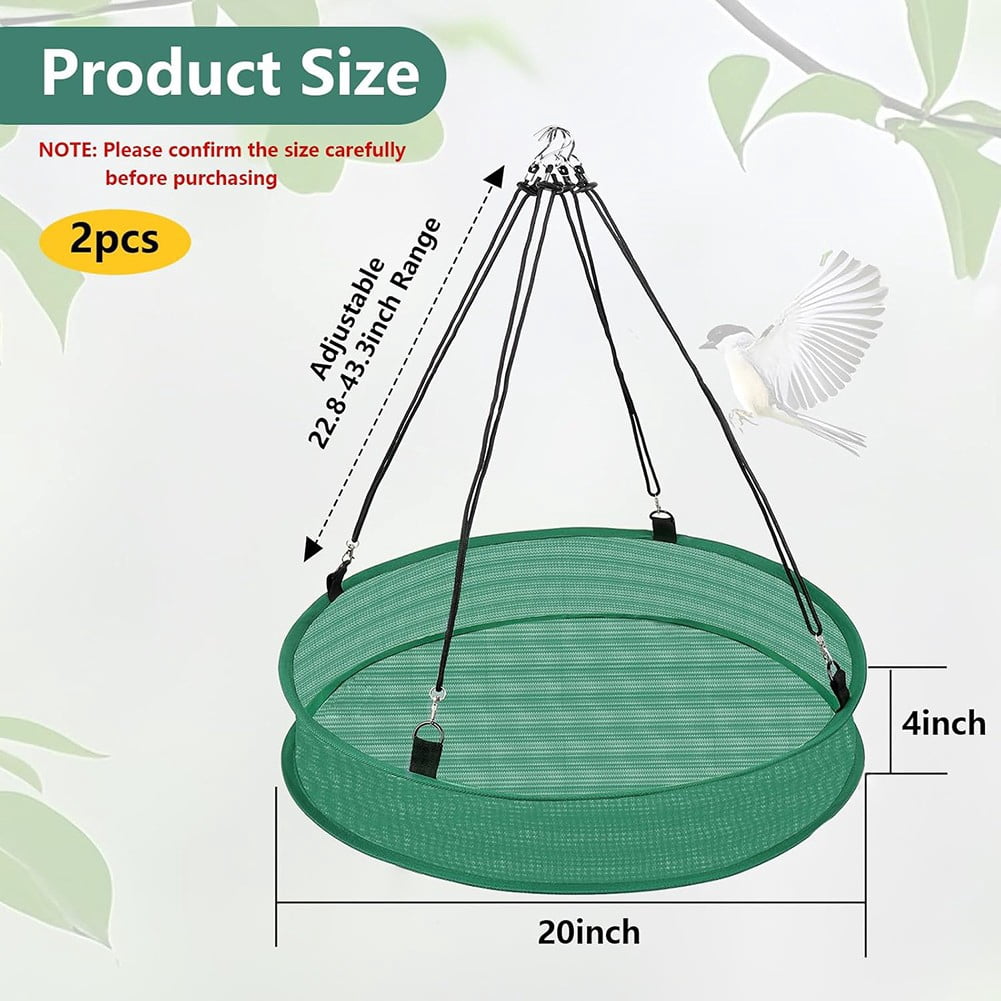 Bird Feeder Catcher Tray Outdoor Garden Hoop