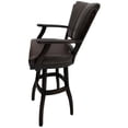 thumbnail image 3 of Tobias Designs Classic 30" Swivel Wood Bar Stool in Brown - Vinyl, 3 of 3