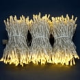 thumbnail image 3 of YULETIME 100 ft 300 Count Warm White LED String Lights with Adapter, Clear Wire Wide Angle 5mm Christmas Light (Warm White), 3 of 8
