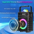 thumbnail image 2 of BONAOK Karaoke Machine with 2 Wireless Microphones, Portable Bluetooth Speaker with  for Adults Kids Singing Machine with Disco LED Lights Gifts for Girls Boys Home Party, 2 of 8