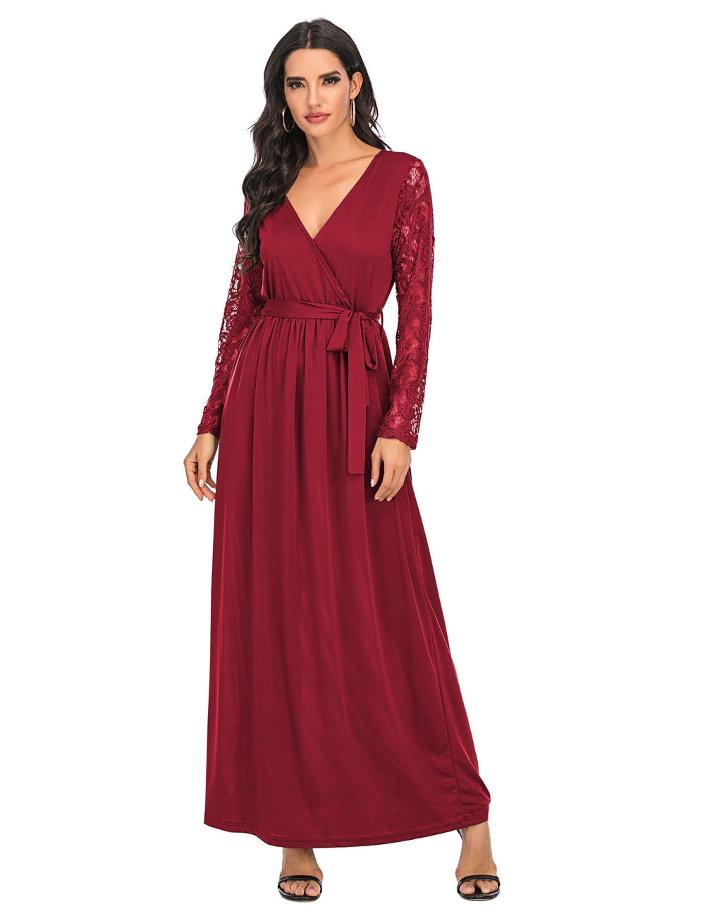Long Sleeved Red Dresses