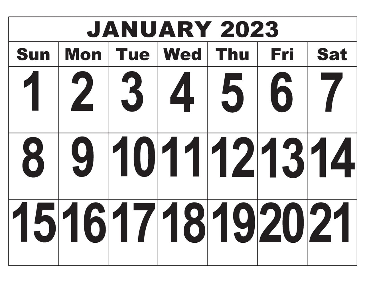 2023 Giant Print Calendar Walmart