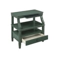 thumbnail image 4 of Comfort Pointe Newton Vintage Vert Bois 1-Tiroir Rangement Table de Chevet, 4 of 11