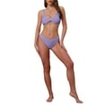 thumbnail image 2 of INSPIRE CHIC Women's Cutout Racerback Ribbed Bikini Sets 2 Piece Scoop Neck Top Triangle Bottom Swimwear Bathing Suits X-Large Purple, 2 of 5