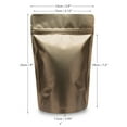 thumbnail image 2 of Special Tea Company 50pcs Stand-up Resealable Foil Pouches Food Grade 9″ x 5.9″ (23cm x 15cm) Bronze Matt Finish, 2 of 2