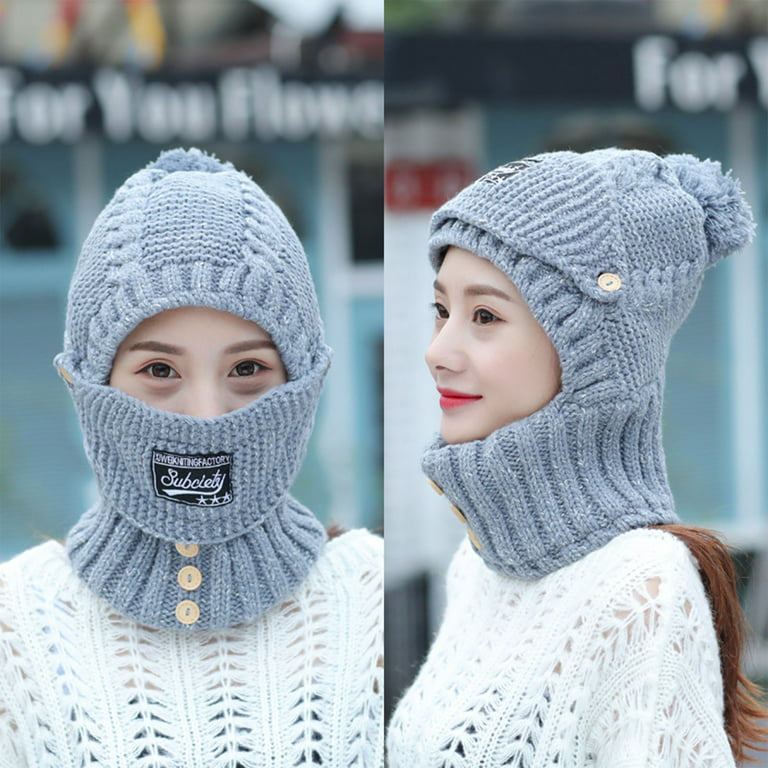 YDKZYMD Womens Scarf and Beanie Hat Set Neck Scarf Travel Round Cable Knit  Circle Warmer Ski Neck Gaiter Face Winter Chunky Warm Scarves 2 PCS Set for  Women Dressy Cold Weather Neck