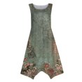 thumbnail image 4 of YDKZYMD Summer Casual Dresses for Women Floral Flowers Wedding Maxi Beach Boho Tank Dresses Hem Sundress Petite Sleeveless Midi Dress with Pockets Mint Green M, 4 of 5