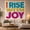 I Rise With Joy, variant on I Rise With Joy Message on Color Blocks, Inspirational Retro Style for Rainbow Decor Lovers, Positive Wall Decor, Friendship Gift, Tapestry Wall Hanging for Bedroom and Dorm