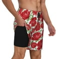 thumbnail image 3 of Daiia Rose Flowers Mens Swim Trunks Swim Shorts Quick Dry Swim Shorts with Mesh Lining Pockets-Large, 3 of 9