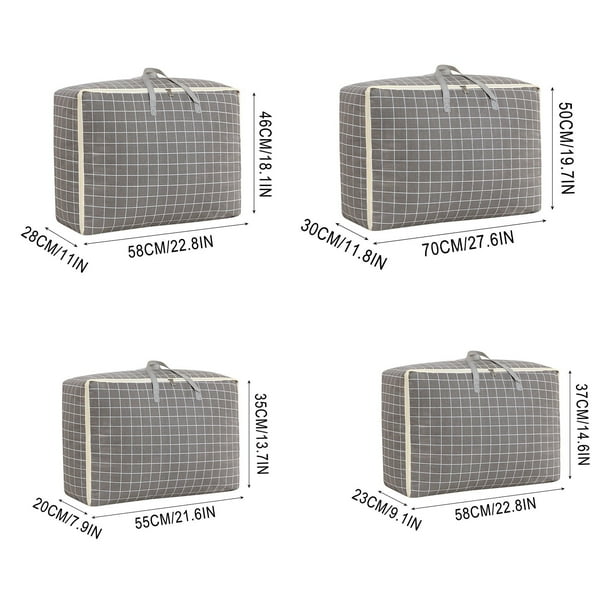 Organizador de Bolsa de Almacenamiento Bolsa Acolchada Bolsa de Almacenamiento Capacidad Bolsa de Almacenamiento Acolchada Bolsa Deportiva Grande Rejilla Gris Organizador de Almacenamiento de Ropa Med