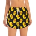 thumbnail image 2 of Honeii cute duck print a double-layered women's running short, ideal for gym, tennis, and various activities, complete with a practical pocket-Small, 2 of 7