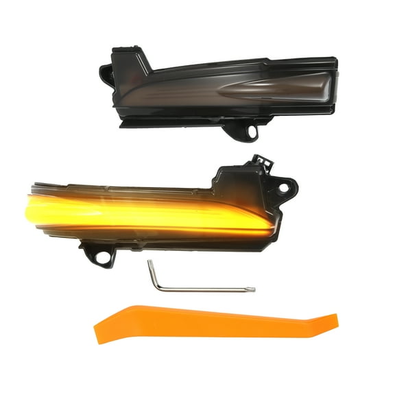 Unique Bargains Car LED Front Left Right Side Mirror Turn Signal Light for Ford Fusion 2pcs Yellow