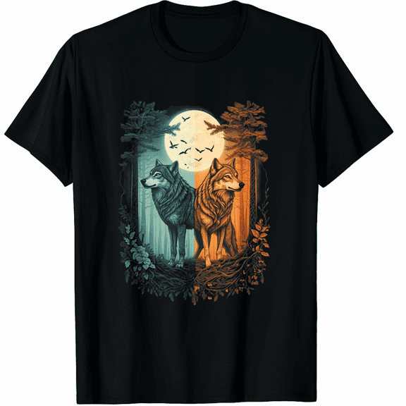 Wolf Moon T-Shirt for Men Women