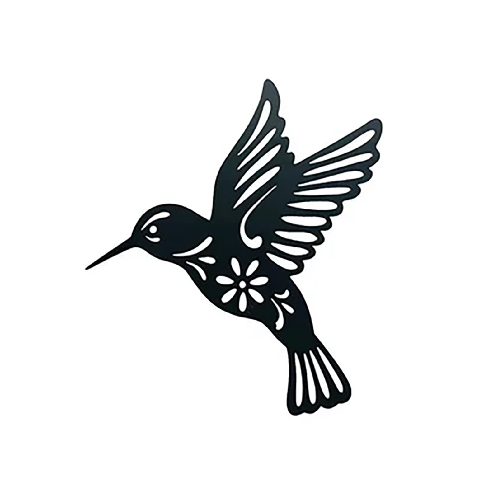 Metal Hummingbird Wall Art Decor Black Simple Decorative Pendant For Living Room Bedroom