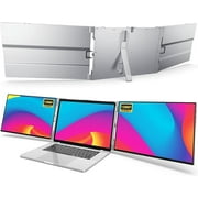OIIWAK OK14 Portable Triple Monitor for 13-16" Laptop, 14inch Dual Screens Tri-Screen Extended Laptop Display Compatible with Mac & Windows