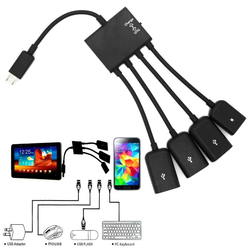 4 In 1 Usb Otg Cable Adapter 4 In 1 Micro Usb Hub Adaptor With Power 4 Port Charging Otg Host Cable Cord Adapter Micro Usb Hub Usb Otg Extension Adapter For Smartphone 4 In 1 Usb Otg Cable Adapter 4 In 1 Micro Usb Hub Adaptor With Power 4 Port Charging Otg Host Cable Cord Adapter Micro Usb Hub Usb Otg Extension Adapter For Smartphone