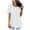 White, variant on Buigttklop Summer Tops for Women 2024 Plus Size Women Summer Solid Color Patchwork Lace Short Sleeve Casual Tunic Tops Blouse