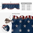 thumbnail image 6 of Country Star Farm Tie Up Valance Curtains for Windows, Kitchen Curtains Window Treatments, Red Blue Patriots Stripe American Flag Short Window Shades Valances for Bedroom Bathroom Cafe 42"x18", 6 of 8