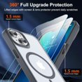 thumbnail image 2 of KOMI Magnetic for iPhone 13 Case, [Compatible with MagSafe][10 FT Military Grade Drop Protection] [2+Tempered Glass Screen Protector] Non-Slip Heavy Duty Full-Body Shockproof Phone Case, Light Gray, 2 of 5