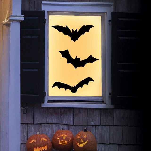 Decoración de Halloween Decoraciones de Halloween Etiqueta engomada unilateral de Halloween Etiqueta engomada de la araña de la sonrisa del payaso(Buy 2 Get 1 Free)