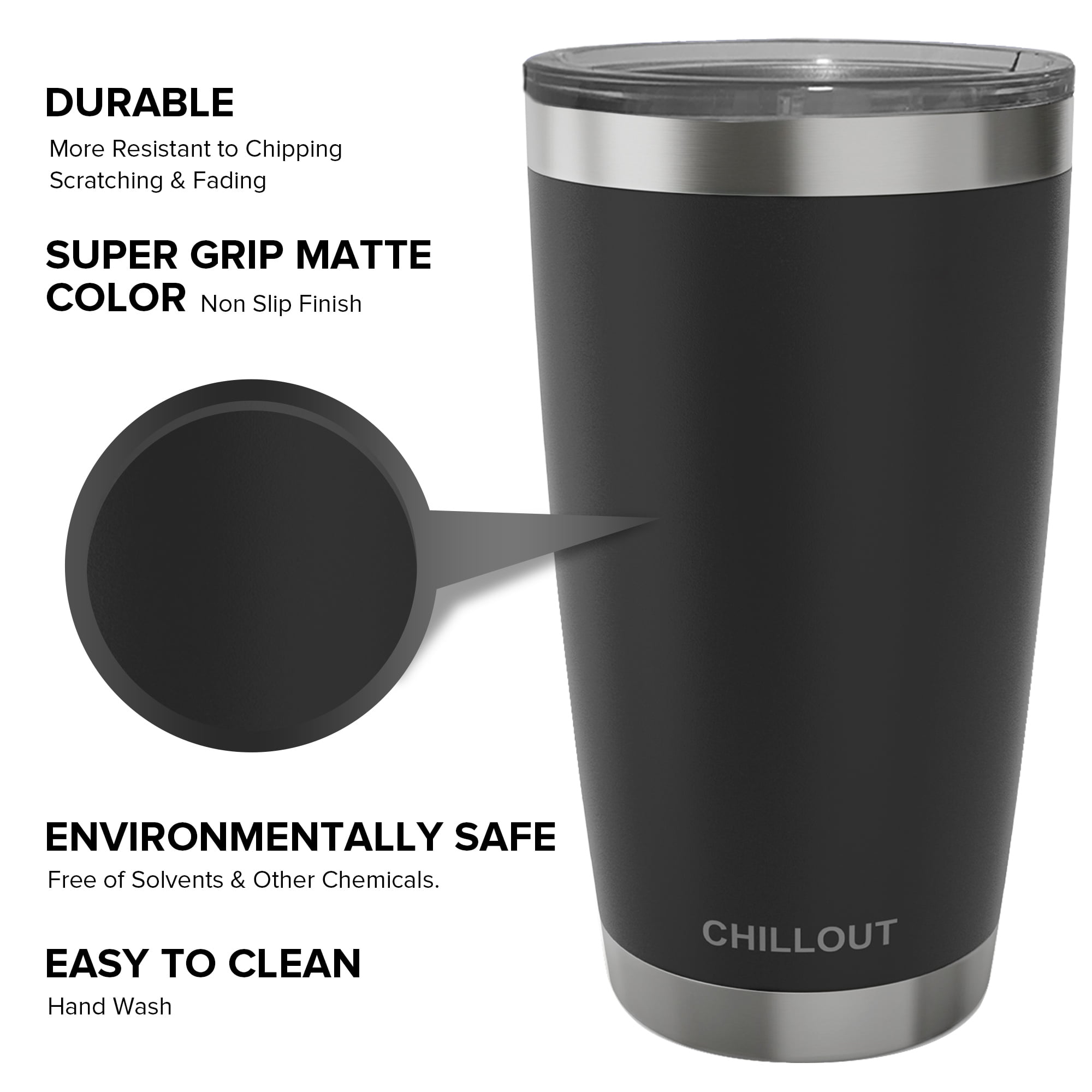 Stainless Steel Tumbler with Handle - Teal by Chillout Life for Unisex - 6  x 30 oz Tumbler 