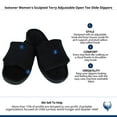 thumbnail image 5 of Isotoner  Sculpted Terry Adjustable Open Toe Slide Slippers (Women), 5 of 5