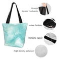 thumbnail image 5 of Kdxio Blue Marble Women Reusable Grocery Bags Foldable Ripstop,Reusable Shopping Bags for Shopping,Gym,Gift, 5 of 7