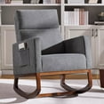 thumbnail image 4 of Soft-Covered Wooden Frame Yy-Flat Classic Rocking Chair, 4 of 4