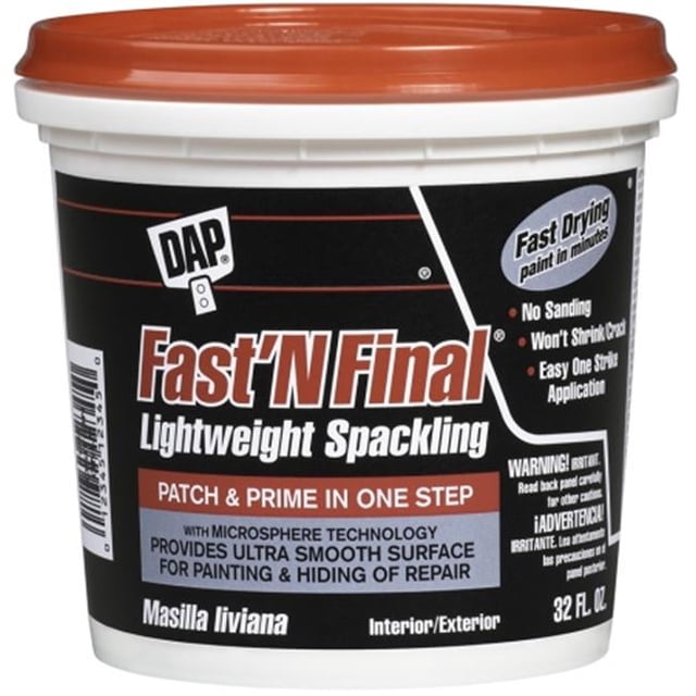 Dap 802-12140 Fast N Final Lightweight Spackling, White - 0.5 pt.