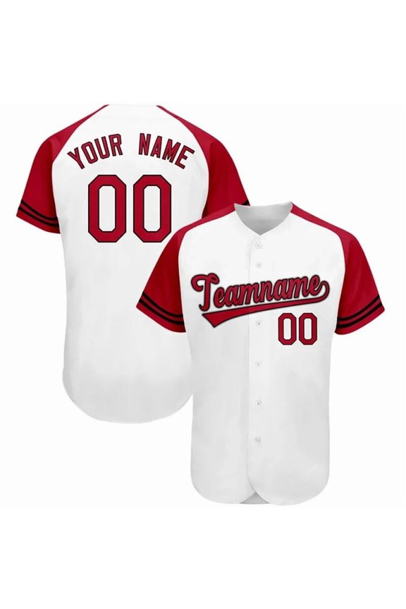 Customized Baseball Jersey White 3D Printing Men's Baseball Shirt Unisex Harajuku Leisure