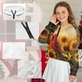 thumbnail image 6 of Xixirimido Cardinal Bird Sunflower Pattern Girls Half Zip Sweatshirt Long Sleeve Pullover Crop Tops Kids Lightweight Hoodie Fashion Winter Clothes Size 13-14, 6 of 7