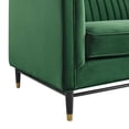 thumbnail image 6 of Modway Devote Channel Tufted Performance Velvet Loveseat in Emerald, 6 of 8