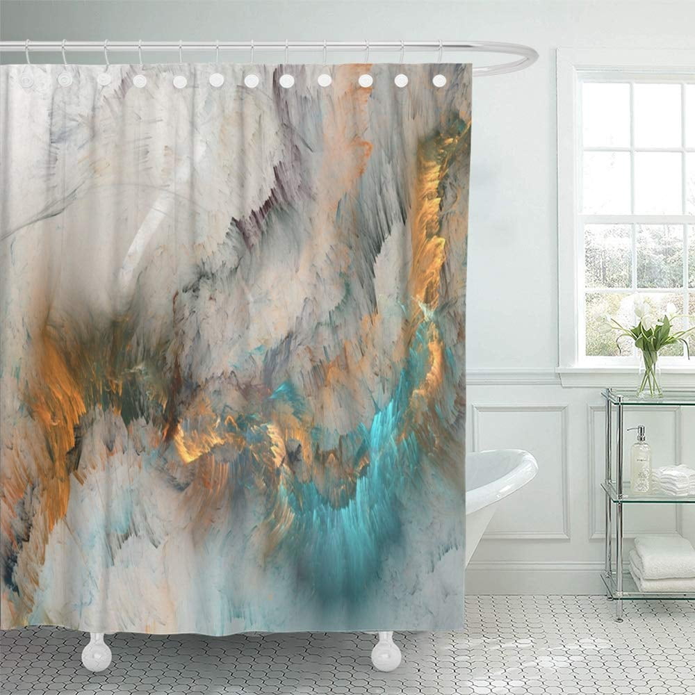 Colors In Series Fancy Paint, Fractal Shower Curtain