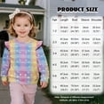 thumbnail image 2 of Xixirimido Colorful Stars Print Sweatshirt for Toddler Girls Ruffle Pullover Top Casual Long Sleeve Top Kids Graphic Crewneck Sweater Fall Winter Outfit, for 1-2T, 2 of 7