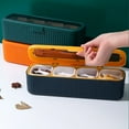 thumbnail image 3 of Bewildely Caja multifuncional para condimentos de sal y glutamato monosódico, caja de condimentos dividida para cocina Cocina y Comedor Verde oscuro, 3 of 6