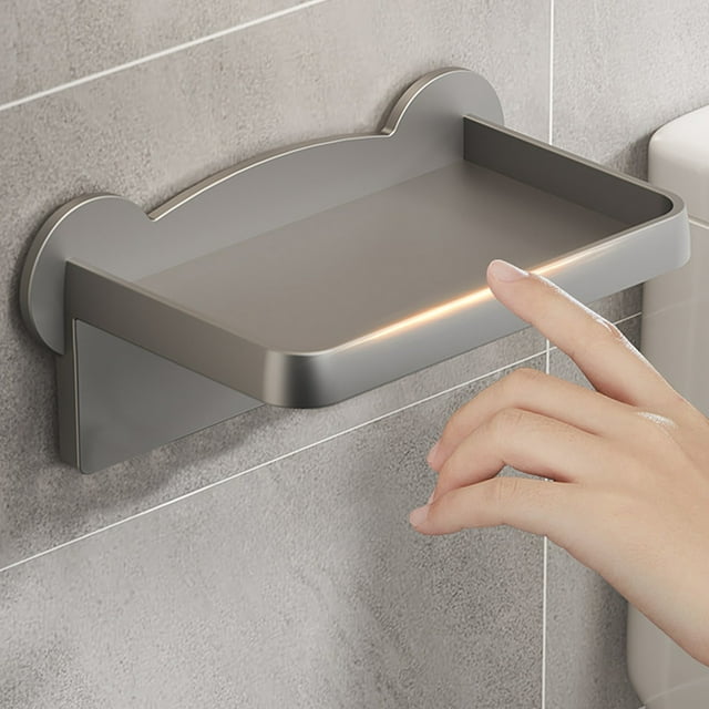 Wall Mounted Paper Tissue Holder, Corner Tissue Rack, Metal Glass, For Bathroom, Storage Solution, Tissue Organizer