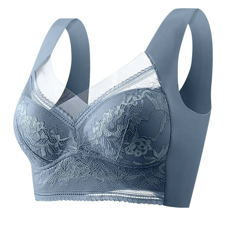 Seamless Lace Mesh Bralettes Back Smoothing Bra Comfortable