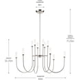 thumbnail image 3 of Kichler Lighting - Moraine - 55W 12 LED XLarge Chandelier-32.25 Inch Tall and 50, 3 of 7