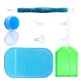 thumbnail image 2 of Juego de bolígrafos de pintura de diamantes, juego de bolígrafos para taladrar, bordado, manualidades, kit de alfombrilla de dibujo de diamantes de imitación, azul oscuro Methold HA003828-02, 2 of 6