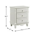 thumbnail image 4 of Darlene 3-Drawer White Nightstand (28.5 in. H x 23.5 in. W x 17.0 in. D), 4 of 5
