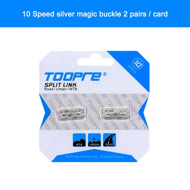 TOOPRE 2 pares de conectores de eslabones de cadena de bicicleta MTB Bike Master Links 10S Ndcxsfigh Accesorios para bicicletas