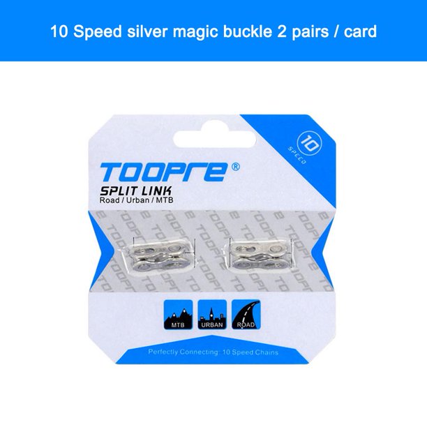 Bicicleta TOOPRE 2 pares de conectores de eslabones de cadena de bicicleta MTB Bike Master Links (10S)