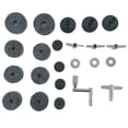 thumbnail image 1 of Batería, juego de almohadillas de fieltro, batería de fieltro antideslizante, juego de 23 piezas gris y negro, accesorios para batería, 1 of 4