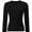 Black, variant on Women's Long Sleeve T-shirts Crew Neck Slim Fit Layered Crop Tops Soft Basic Tee