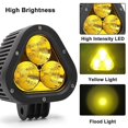 thumbnail image 5 of Auxbeam 4 pulgadas 45w Led Pods Lights Luces LED para todo terreno Spot Flood Motocicleta Conducción Luces antiniebla Luces de trabajo para Jeep Wrangler Camioneta Pickup Suv Atv Utv, 5 of 5