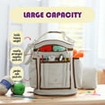 thumbnail image 2 of Craftbud Crochet Bag Yarn Organizer, Durable Knitting Bag For Crocheting Organizer Accessories, Warm Gray, 2 of 6