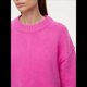 thumbnail image 4 of Suéter de Mujer, Cuello Redondo, Larga, Holgado, Tejido Suave, Dobladillo Acanalado, para Otoño e Invierno. Rosa Roja Talla Única, 4 of 10
