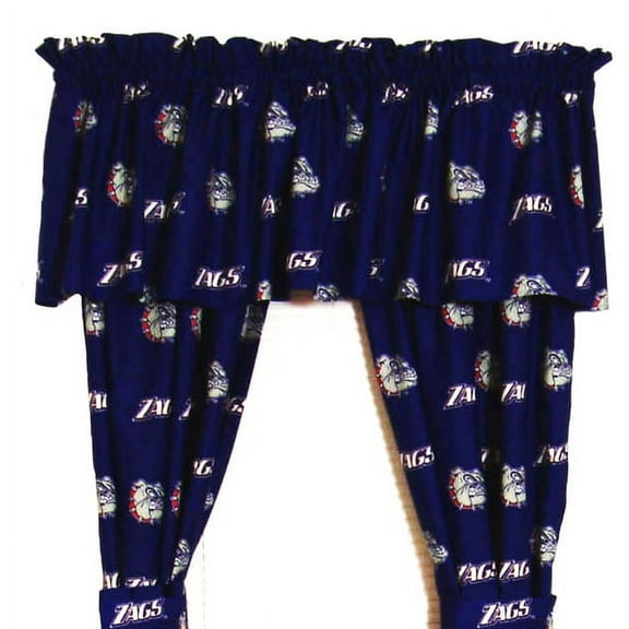 Gonzaga Bulldogs 100% Cotton, 84" Curtain Panels, Set of 2