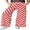 07-FP-Red White Plaid, variant on JWD Women's Checkered Wide Leg Pants Casual Elastic Waist Comfy Loose Fit Trousers with Pockets Black White Plaid L
